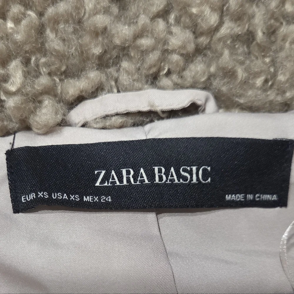Zara Women's Cozy Tan Teddy Jacket - Picture 2 of 10